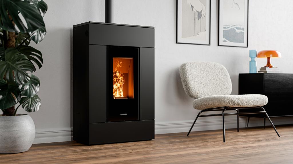 Thermorossi SlimQuadro 11 Evo Cristallo Stufa a Pellet 11,1 kW